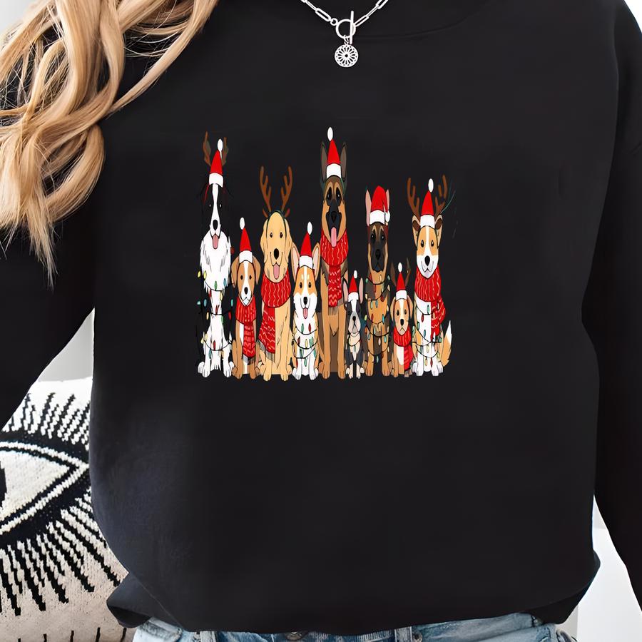 Christmas Dogs Shirt, Dog Lover Shirt, Christmas Dog Shirt, Holiday Dog, Cute Gift For Dog Lover, Christmas Dog Mom Shirt Sweatshirt