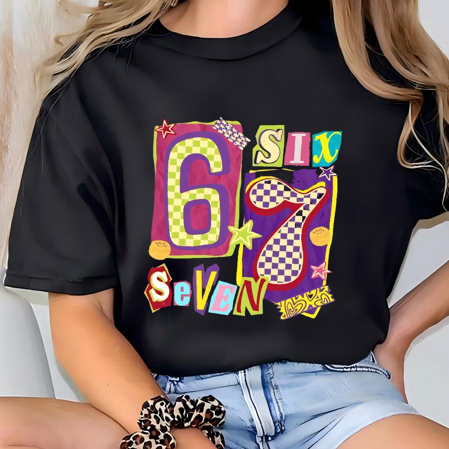 Six Seven Trending Meme Shirt, Funny 67 Halloween Shirt, Six Seven Halloween Shirt, Funny Number Meme Tshirt, Viral Gen Z Meme Saying Tshirt T-shirt