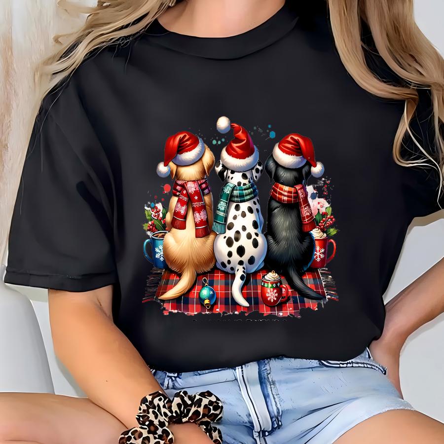 Christmas Pawsome Friends Dogs Shirt, Dog Lover Shirt, Christmas Dog Shirt, Holiday Dog, Cute Gift For Dog Lover, Christmas Dog Mom Shirt T-shirt