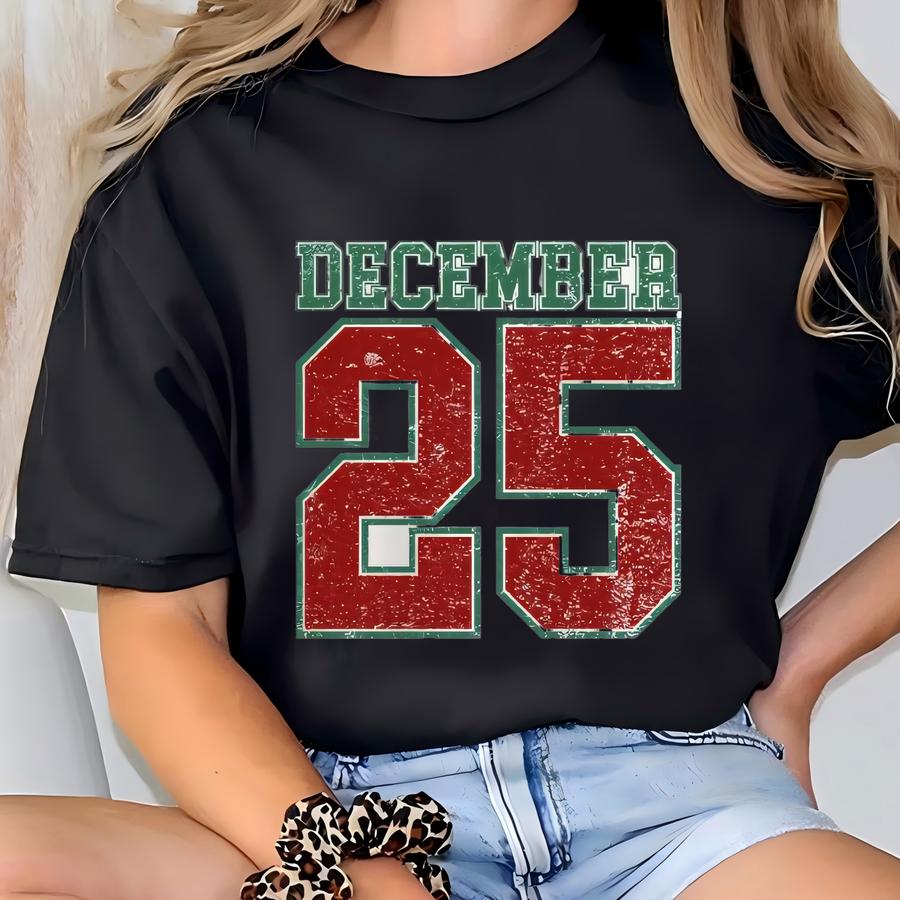 Retro Christmas December 25 Sweatshirt: Winter Crewneck Christmas Gift, Holiday Season Hoodie T-shirt
