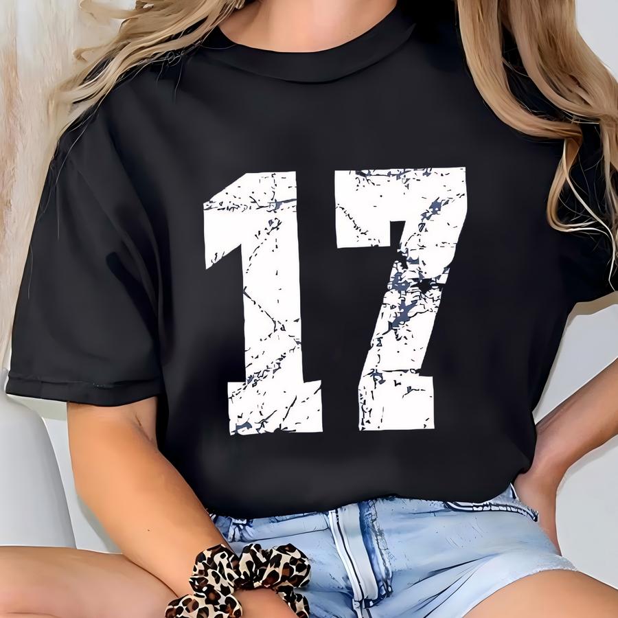 Cozy Vintage Buffalo Football Shirt, 17 Crewneck, Buffalo Fan Gift, Women's Buffalo Football Sweatshirt T-shirt