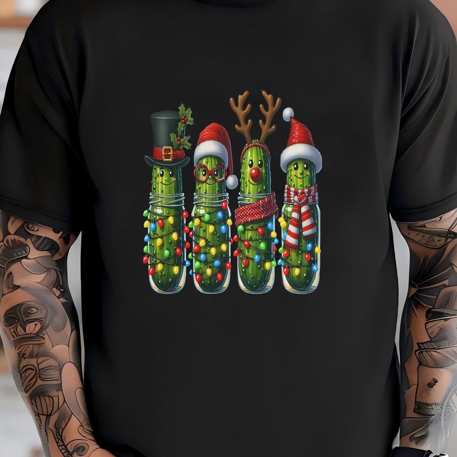 Christmas Pickle Hoodie Sweatshirt, Funny Holiday Pullover For Pickle Lovers, Retro Xmas Outfit, Unique Christmas Gift Idea Shirt