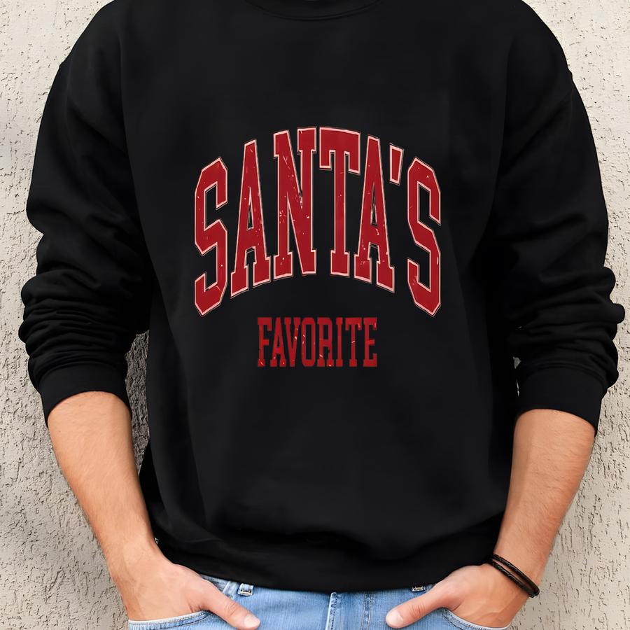 Santa's Favorite Shirt, Christmas Shirts, Funny Christmas Shirt, Santa Shirt, Christmas Tee, Santa's Favorite, Preppy Holiday Shirt Sweatshirt