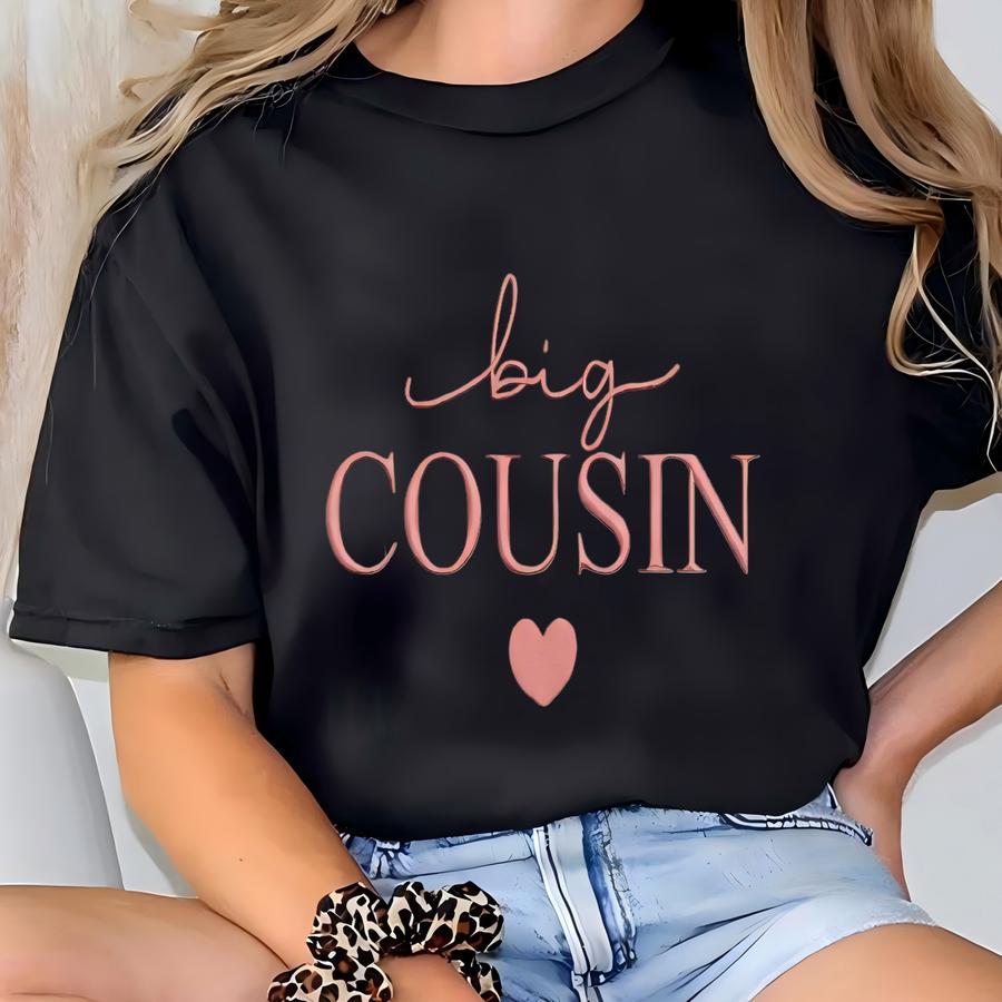 Big Cousin Toddler Sweatshirt, Personalized Biggest Cousin Shirt, Custom Big Cousin To Be Gift, Littlest Cousin Baby Romper T-shirt