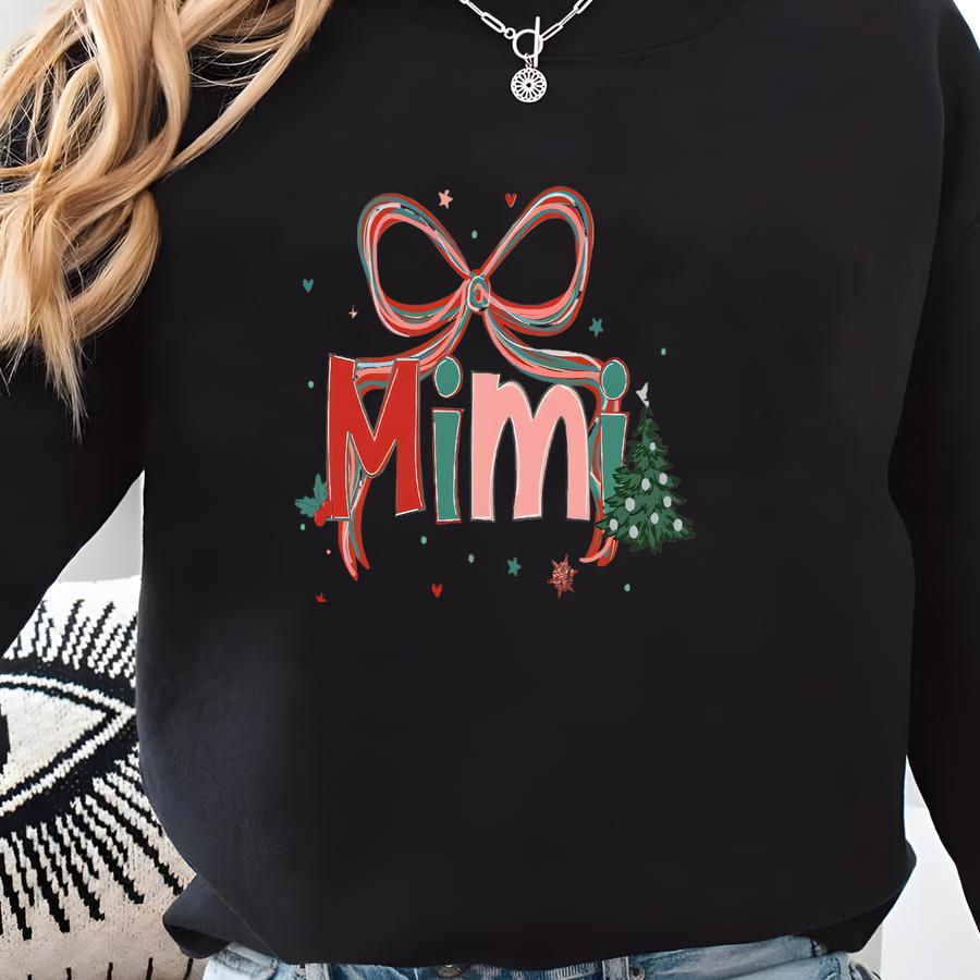 Custom Preppy Family Christmas Sweatshirt, Personalized Name Xmas Shirt, Matching Holiday Tee, Family Christmas Shirt, Unisex Holiday Gift Sweatshirt