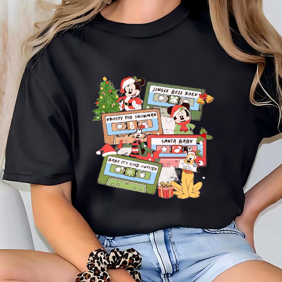 Family Christmas Vneck, Character Vneck, Friends Holiday Racerback, Two-sides Family Christmas Vneck, Ss0434 T-shirt