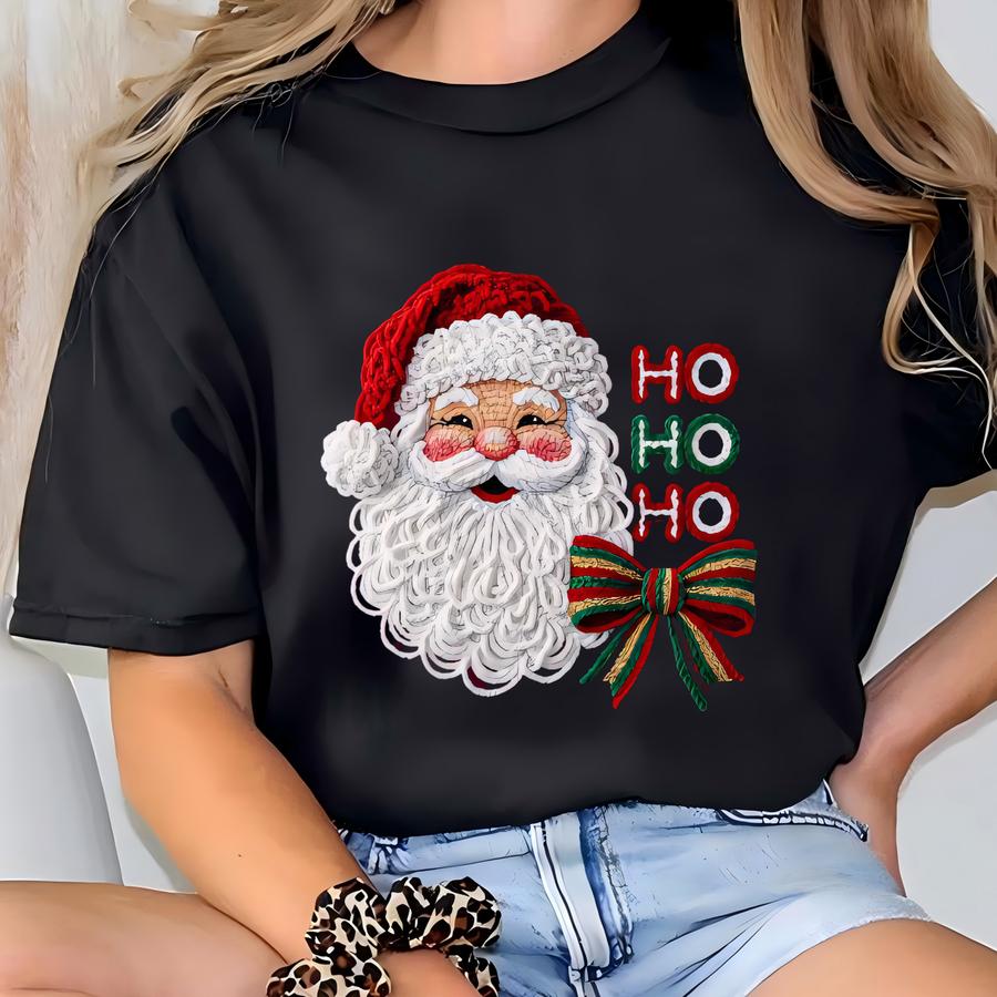Santa Claus Ho Ho Ho Sweatshirt, Festive Holiday Cheer Hoodie, Cozy Winter Wonderland Sweatshirt, Jolly Santa Hoodie, Whimsical Christmas T-shirt