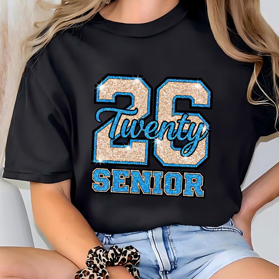 Twenty 26 Senior Sweatshirt, Class Of 2026 Graduation Hoodie, Senior Year Memories Sweatshirt, Bold Graduate Celebration Hoodie T-shirt
