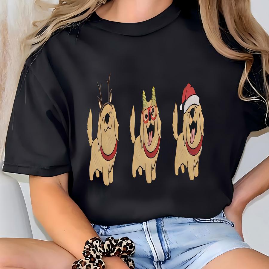 Christmas Golden Retriever Sweatshirt: Dog Owner Christmas Gift | Golden Retriever Christmas Sweatshirt | Dog Mom Sweater T-shirt