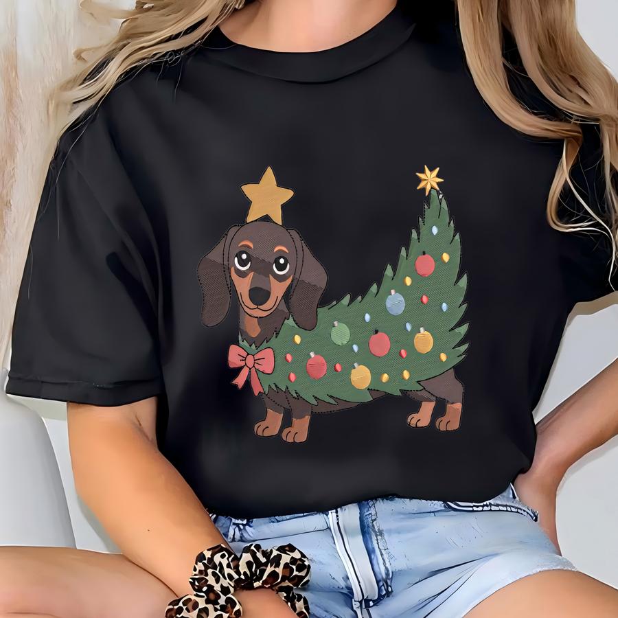 Christmas Dachshund Sweatshirt: Dog Owner Christmas Gift | Dachshund Christmas Sweatshirt T-shirt