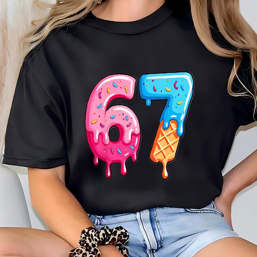 Custom Ice Cream Baseball Hoodie, Popular Six Seven Tee, Boys Birthday Gift T-shirt