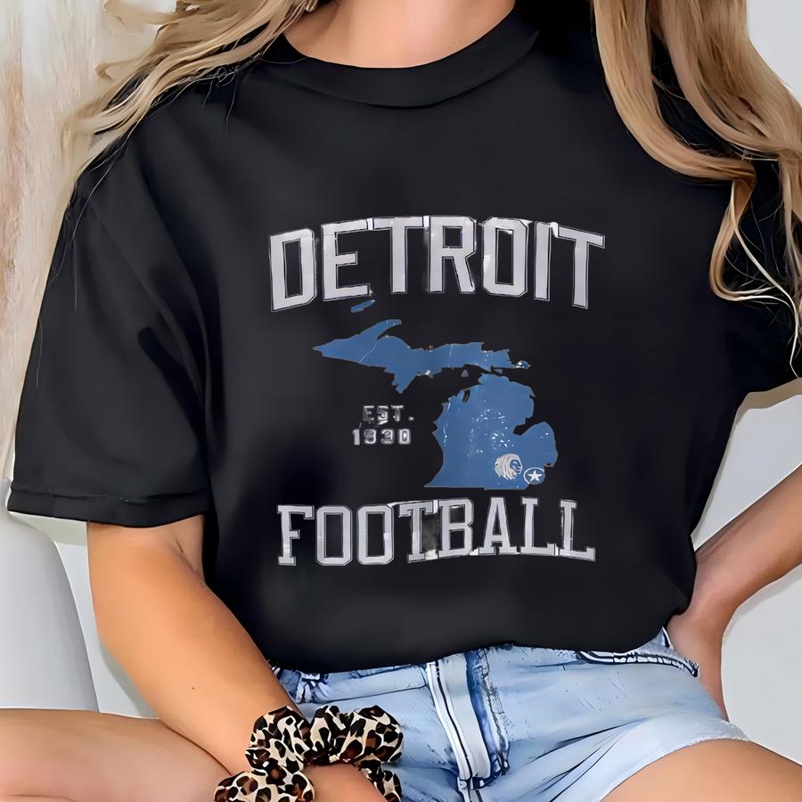 Vintage Lions Sweatshirt, Football Unisex Sweatshirt, Gift For Fan, Sport Clothing, Detroit Football, Football Team 2025 T-shirt
