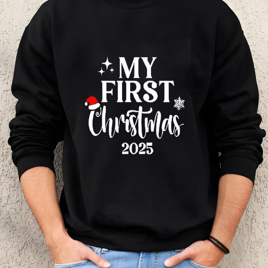 My First Christmas Shirt, Baby First Christmas Shirt, Mom And Dad First Christmas Tee, Matching Family Christmas Shirts, Cute Xmas Gift Sweatshirt