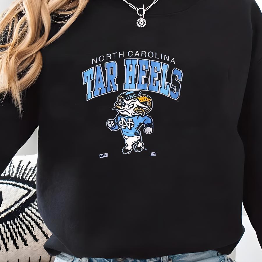 Vintage 90s University Of North Carolina Tar Heels Shirt , Unc Tar Heels Sweatshirt, North Carolina Shirt, North Carolina Hoodie Sweatshirt