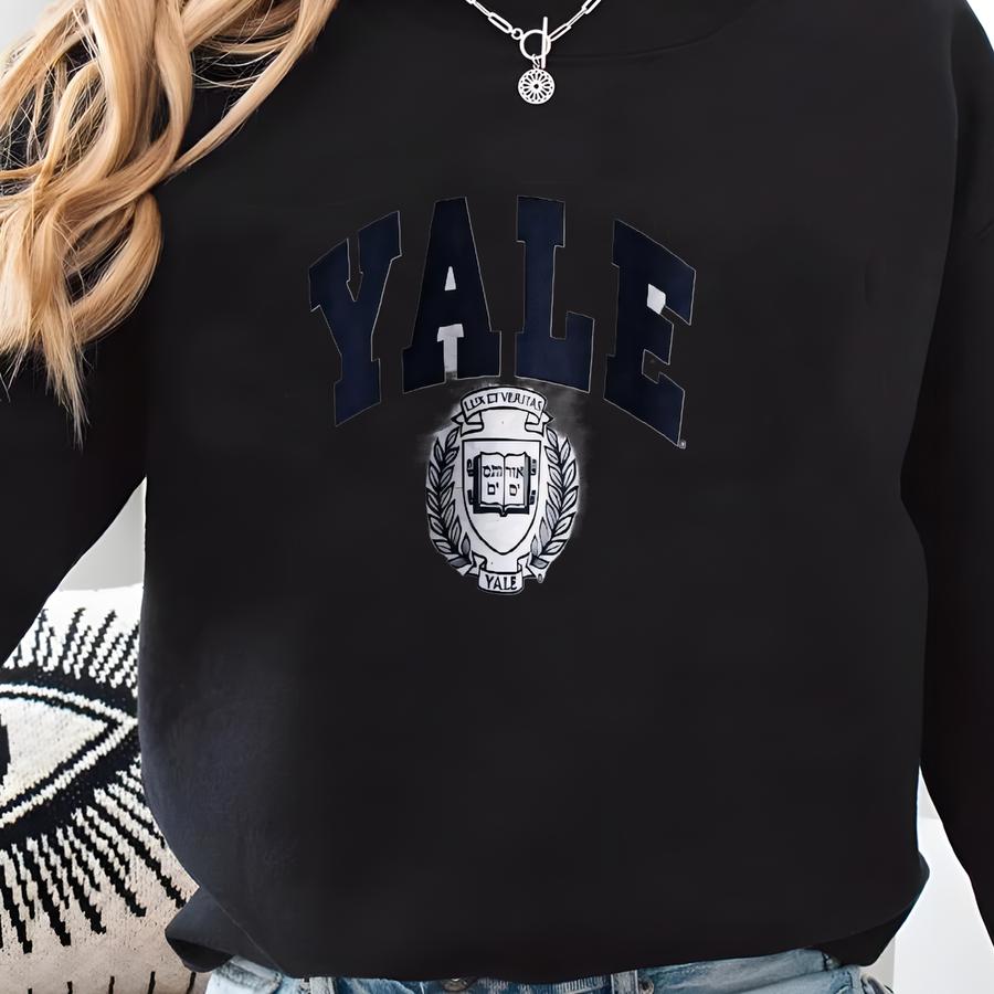 Vintage 90s Yale University Crewneck Sweatshirt, Yale University Shirt, Yale University Hoodie Sweatshirt