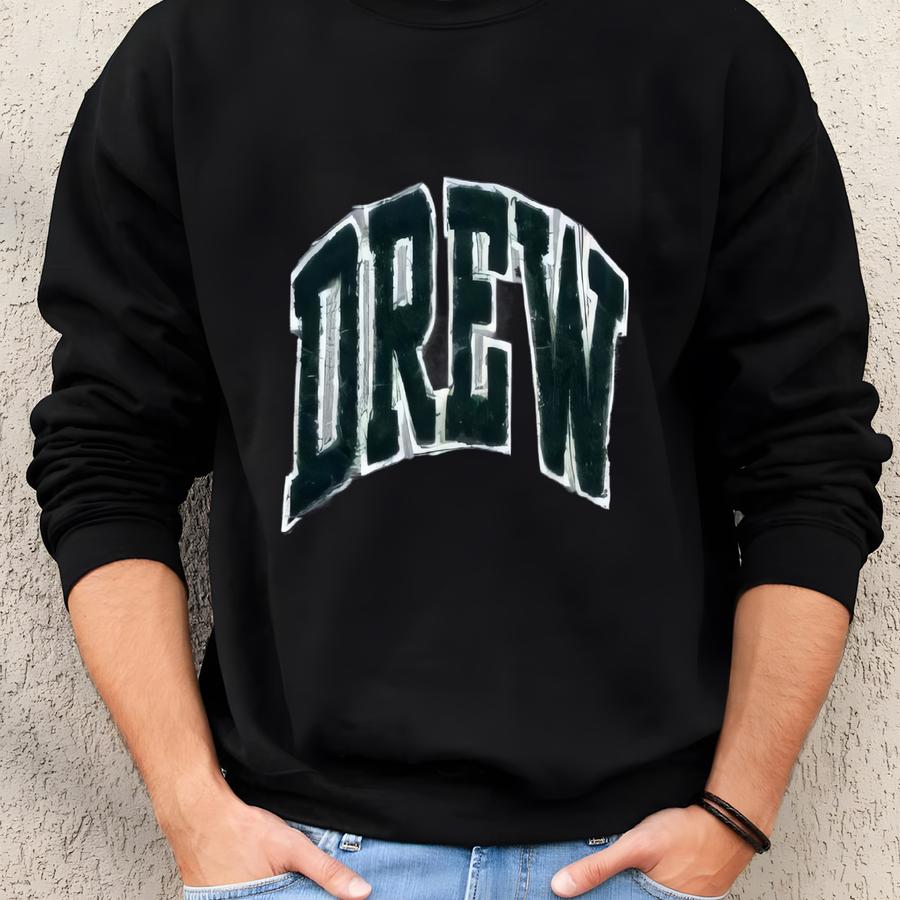 Drew University Vintage 90s Gray Pullover Crewneck College Sweatshirt Sz Large Sweatshirt