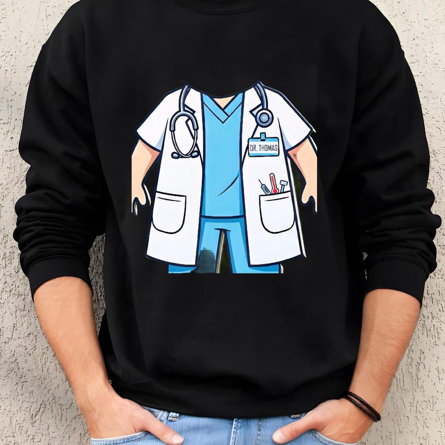 Personalized Baby Doctor Ornament, Custom Face Christmas Ornament, Future Doctor Gift For Kids, Medical Outfit Ornament With Name Sweatshirt Personalized Baby Doctor Ornament, Custom Face Christmas Ornament, Future Doctor Gift For Kids, Medical Outfit Ornament With Name Sweatshirt