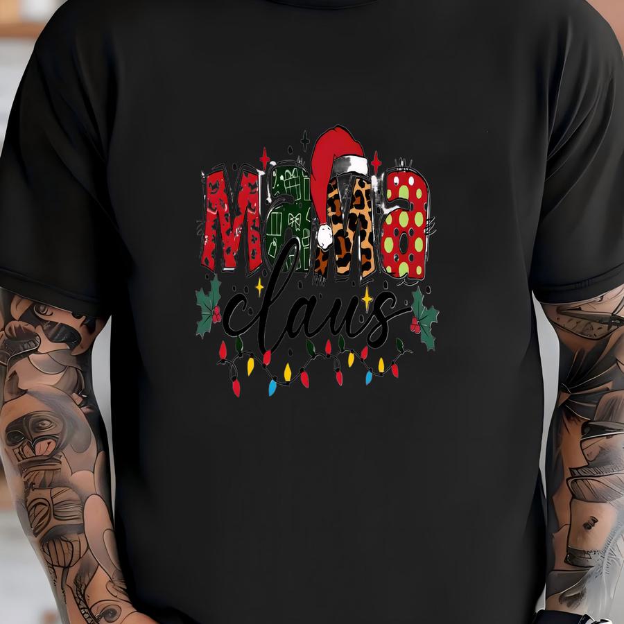 Custom Mama Claus Sweatshirt, Personalized Christmas Hoodie, Holiday Mom Shirt, Festive Xmas Tee Shirt