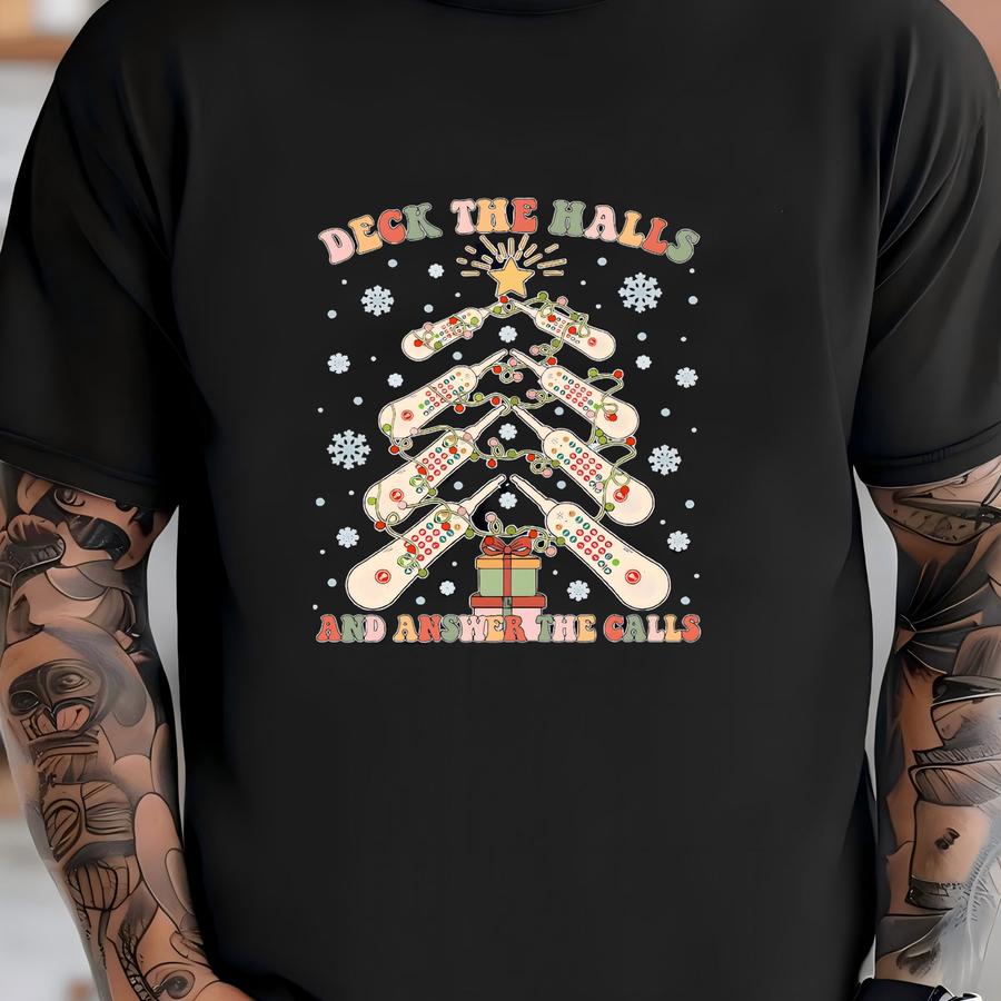 Nurse Christmas Shirt, Deck The Halls Answer The Calls Tee, Holiday Er Nurse Gift, Medical Christmas Shirt, Nurse Life Tee Shirt