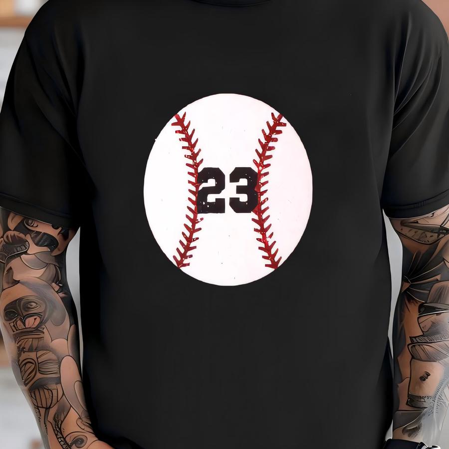 Custom Made Tank With Baseball And Number T-shirt