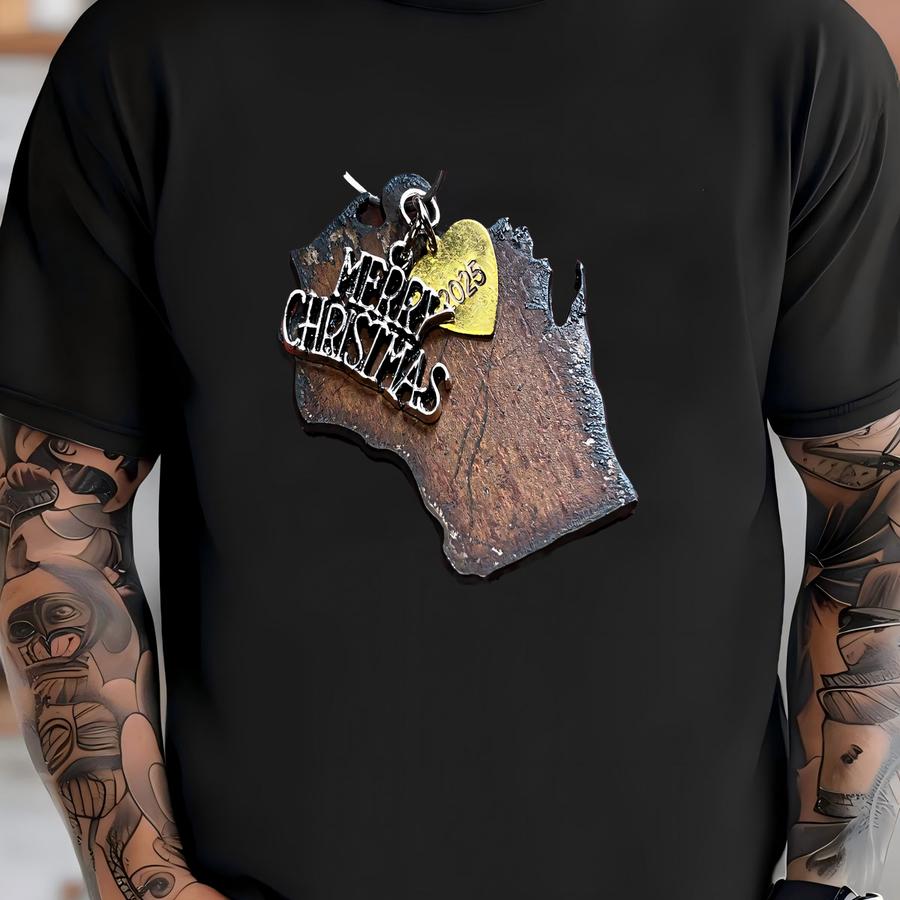 Christmas Ornament, Dated Personalized Custom Souvenir State Gift, Small T-shirt