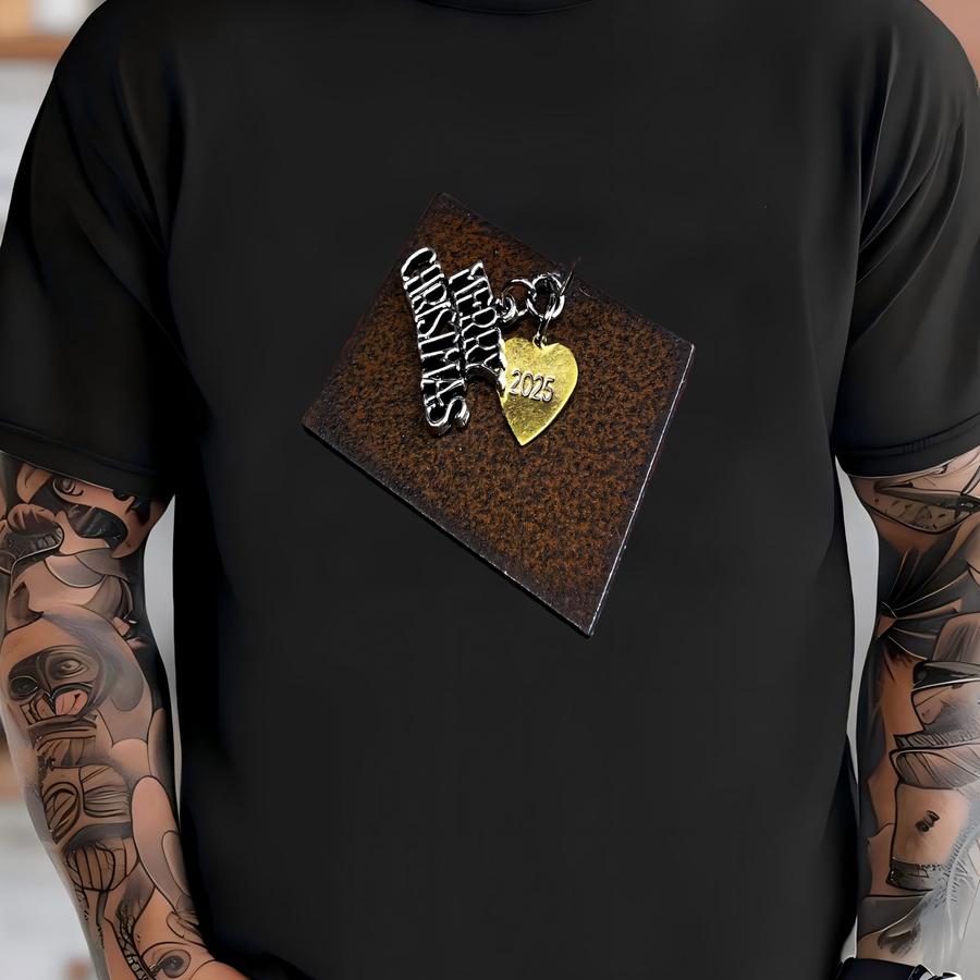 Wyoming Christmas Ornament, Dated Personalized Custom Souvenir Gift, Small T-shirt