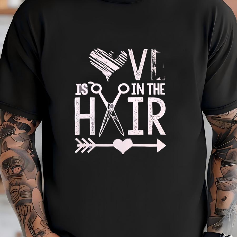 Custom Made Love Is In The Hair Baseball Tee T-shirt