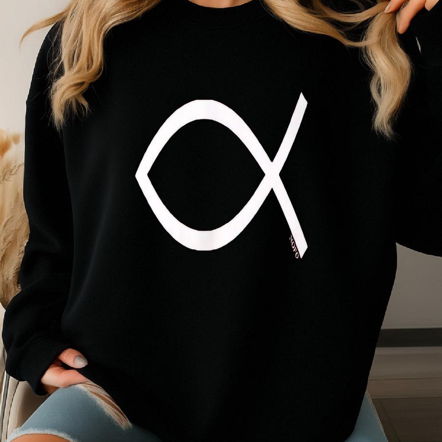 Ichthys, Ichthus, Christian Symbol, Jesus Fish Men's T-shirt, Nofo_00690 Sweatshirt