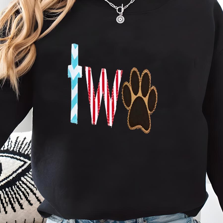 Puppy Party, Paw Shirt, Paw Party, Dog Party, Dog Birthday, Birthday Shirt, Children's Clothing, Puppy Paw Decor, Puppy Decor, Dog Lover Sweatshirt