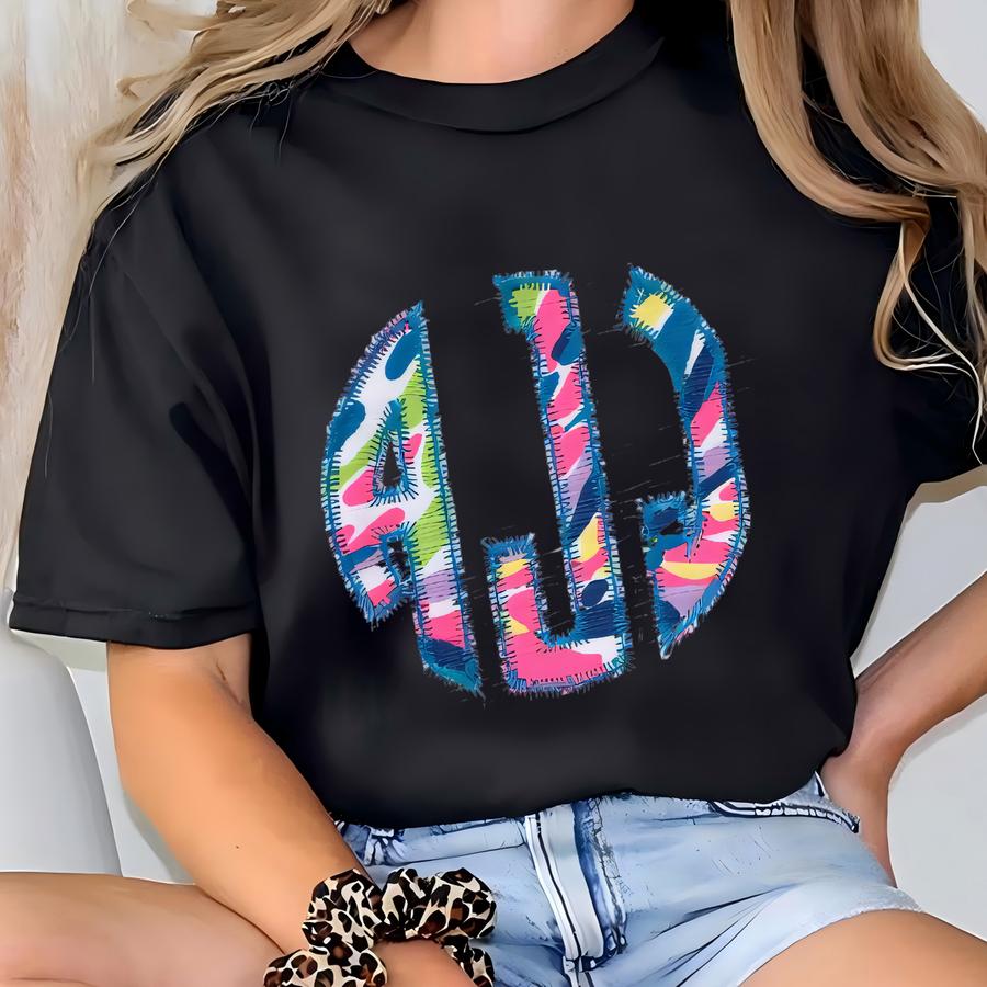 Monogram Raglan, Monogram Shirt, Preppy Monogram Shirt, Gift For Her T-shirt