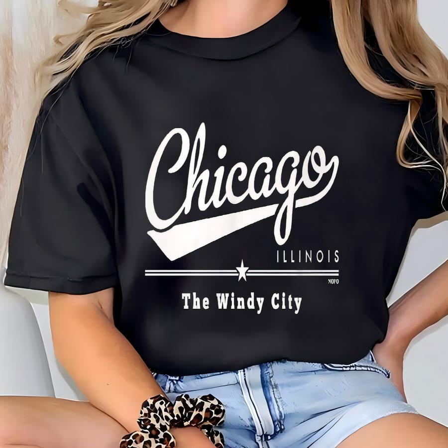 Chicago, Illinois, The Windy City Men's Hoodie, Nofo_00870 T-shirt