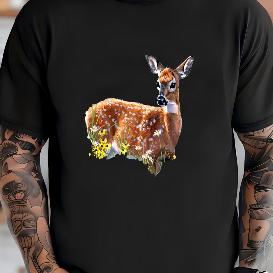Deer, Buck, Doe 100% Cotton Fabric Panels By David Textiles! 4 Styles T-shirt