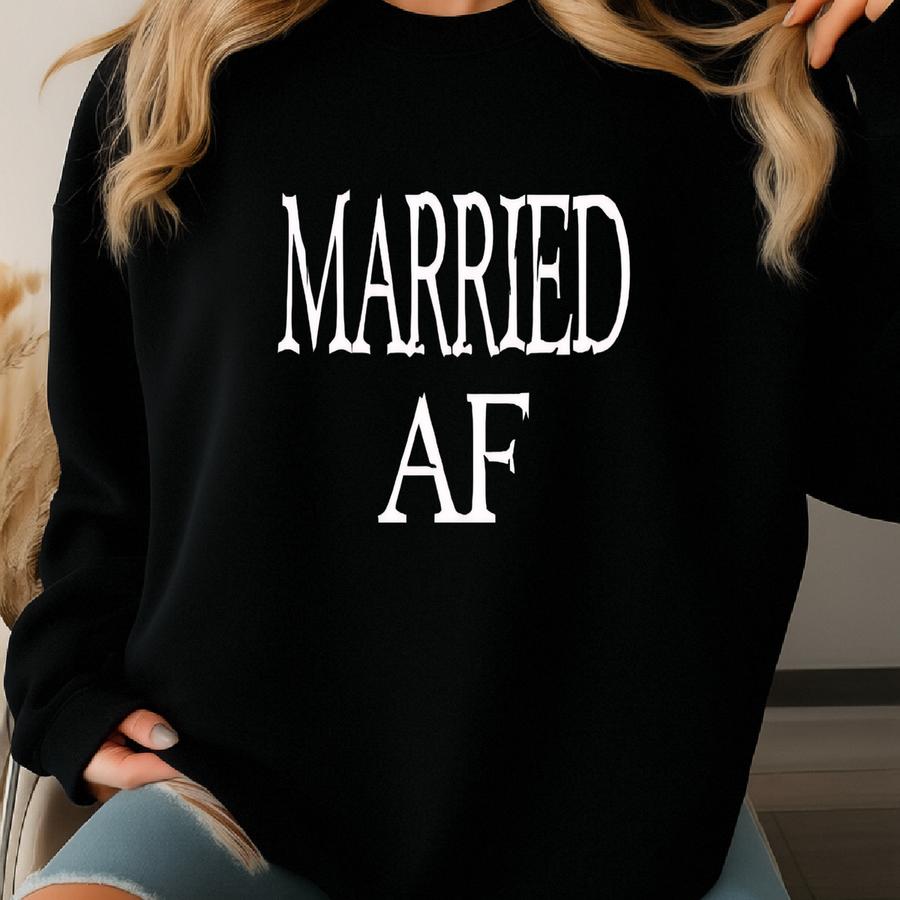 Women's Softstyle Married Af Racerback Tank Top-wife-great Wife-amazing Wife-sexy Wife-sister Gift-mother Gift-married Tees-vinyl Design Sweatshirt