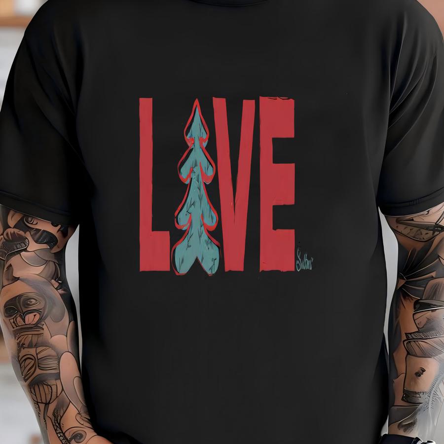 Christmas Tree Love Holiday Tshirt T-shirt