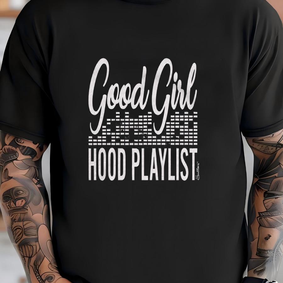 Good Girl Hood Playlist Racerback Tank T-shirt