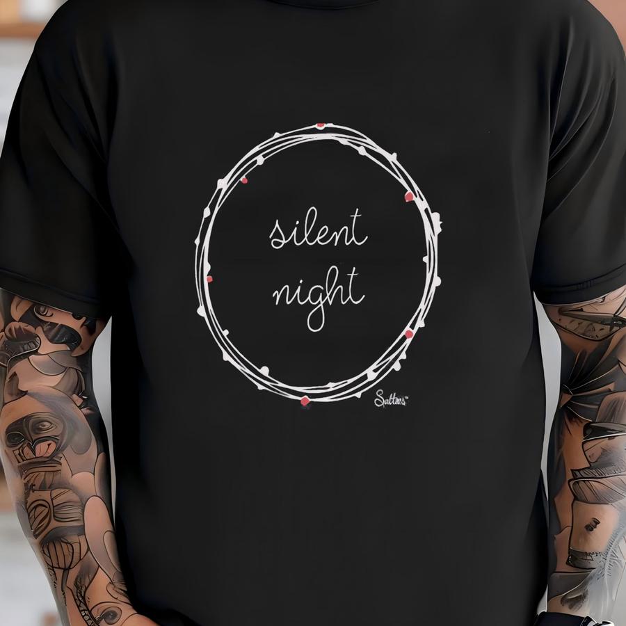 Mens Womens Christmas Tshirt - Silent Night T-shirt