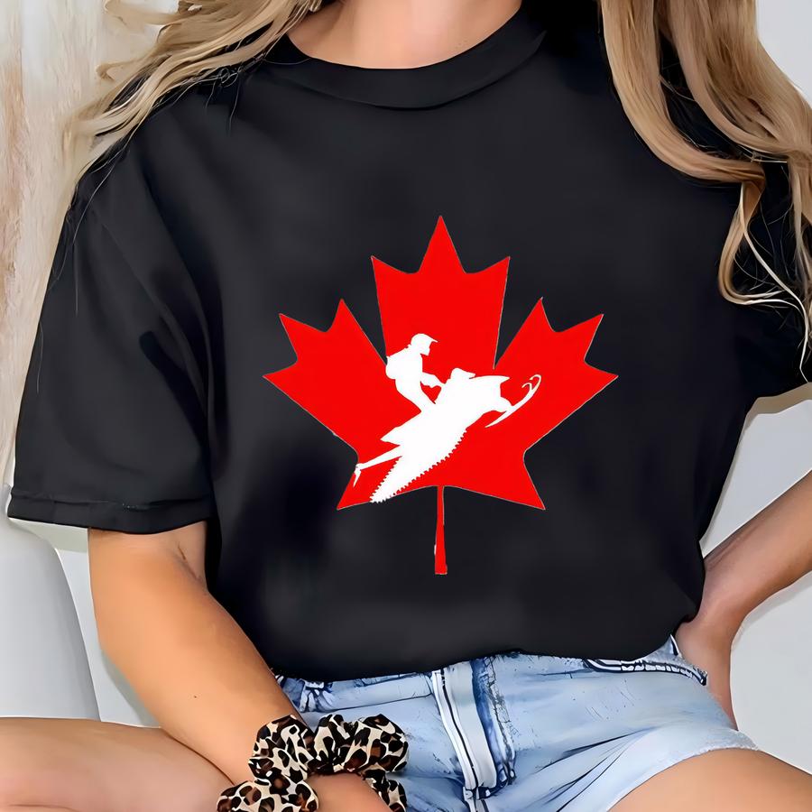 Ride Canada Snowmobile Shirt: Winter Sports Gift T-shirt