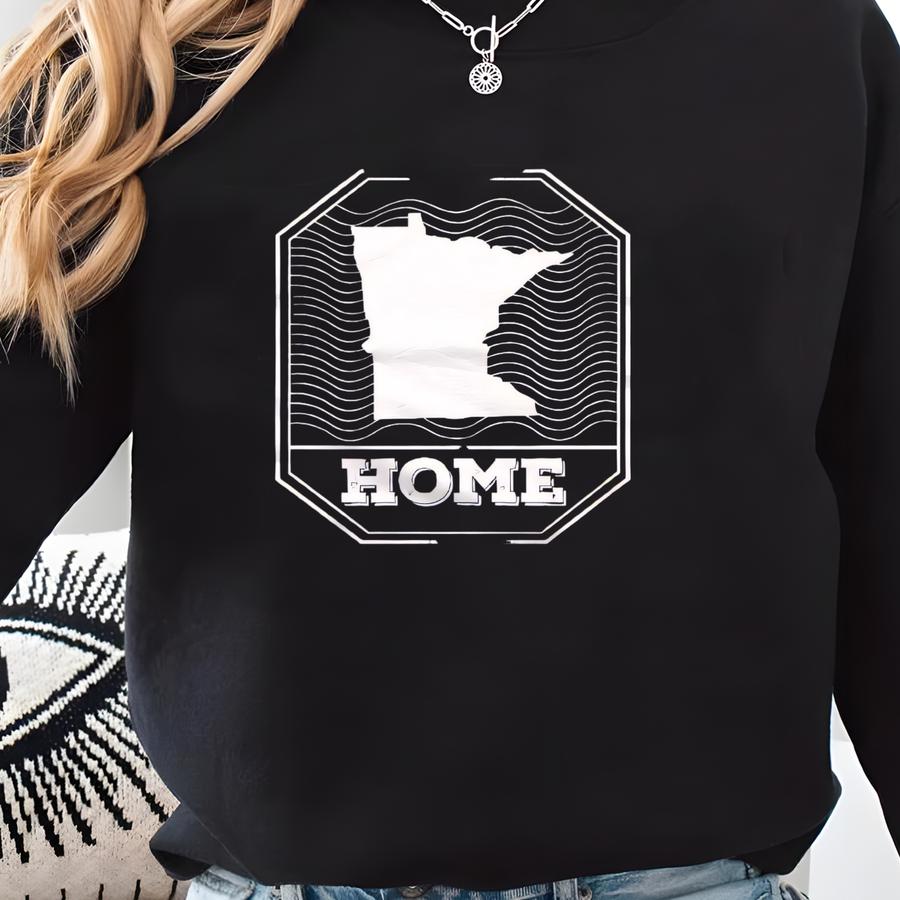 Minnesota Home Women's T-shirt | Minnesota Midwest Minneapolis Nordic | Retro Vintage Hipster Travel Ladies Womens Tee Sweatshirt