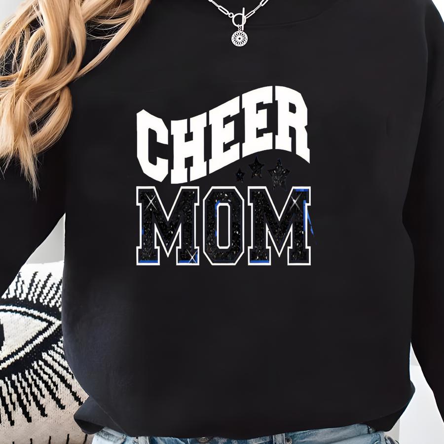 Cheer Mom Sweatshirt Off Shoulder, Raw Edge, Cheer Shirt, Cheerleader, Plus Sizes Available (bd947) 562 Royal Sweatshirt