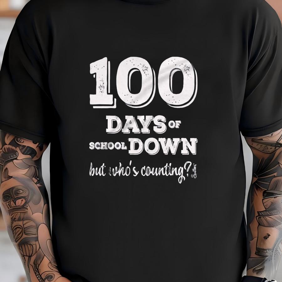 Funny 100 Days Of School Education V-neck Tshirt T-shirt