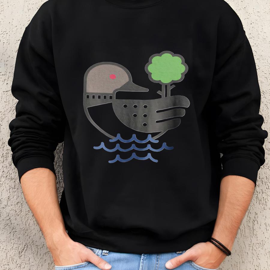 Mn Loon Short-sve T-shirt | Minnesota Minneapolis Midwest | Retro Vintage Hipster Travel | Mens Womens Tee Sweatshirt