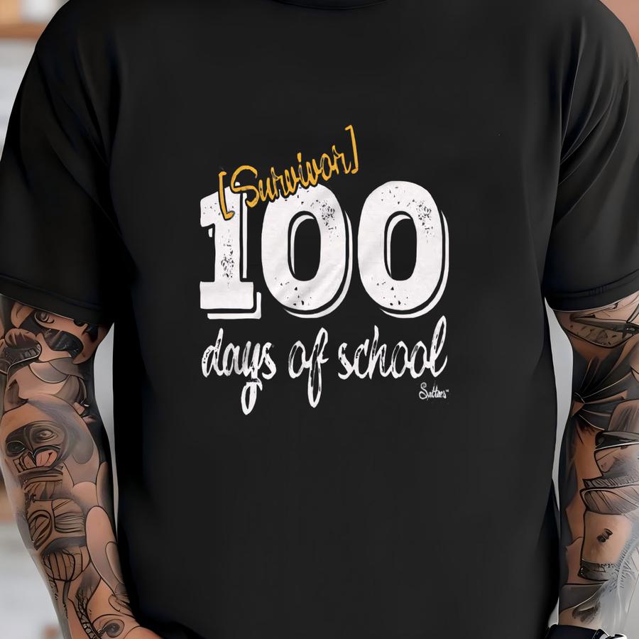 Funny 100 Days Of School Tshirt V-neck T-shirt
