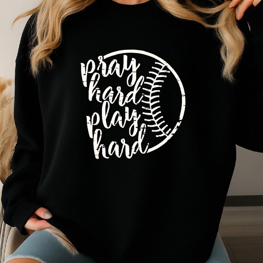 Pray Hard, Play Hard - Flowy Muscle Tank Top Sweatshirt