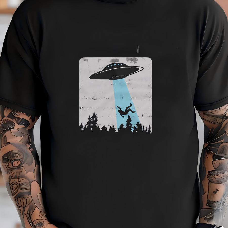 Funny Alien T Shirt Get In Loser Ufo Shirt Funny Abduction Alien Shirt Distressed Alien Tee Ufo Alien Believer Gift T-shirt