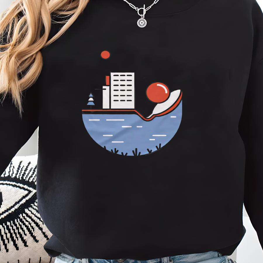 Mpls Cherry Spoon Black Ladies' Scoopneck T-shirt Sweatshirt