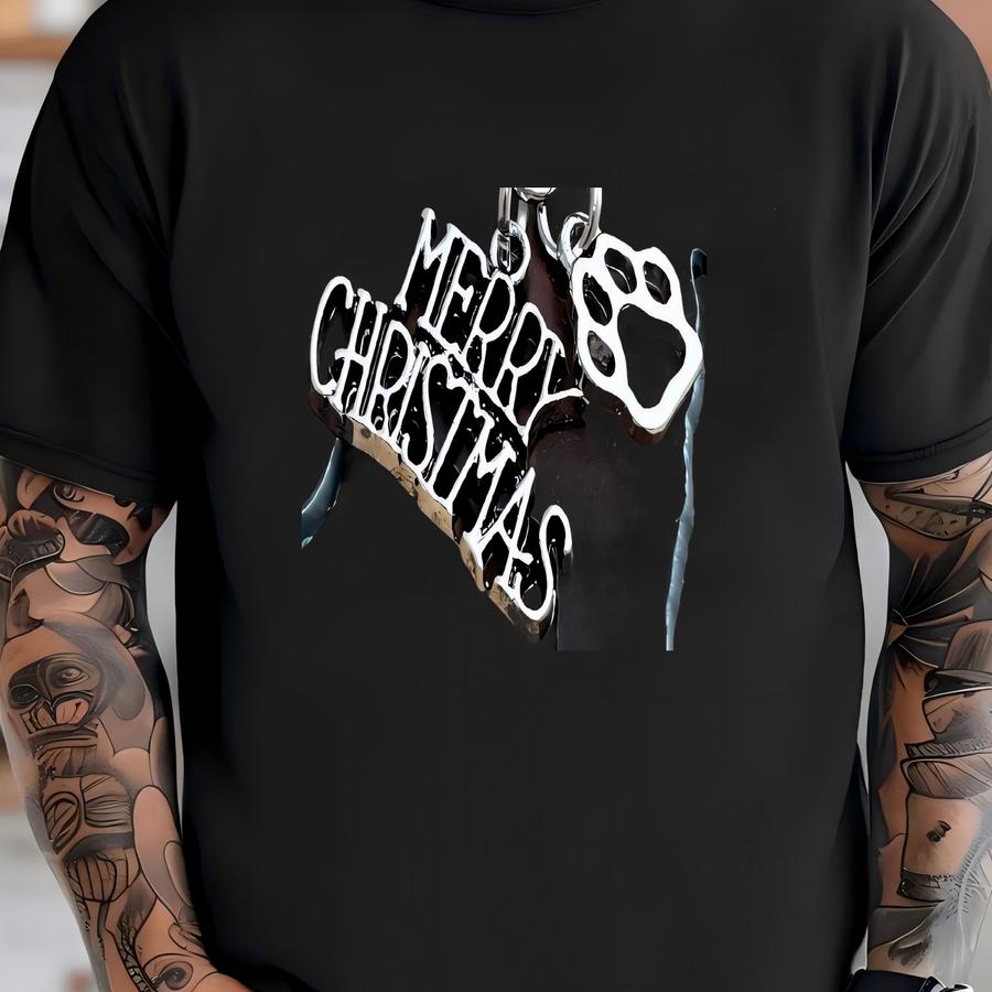 Rustic Bichon Frise Christmas Ornament: Metal Dog Memorial Gift T-shirt