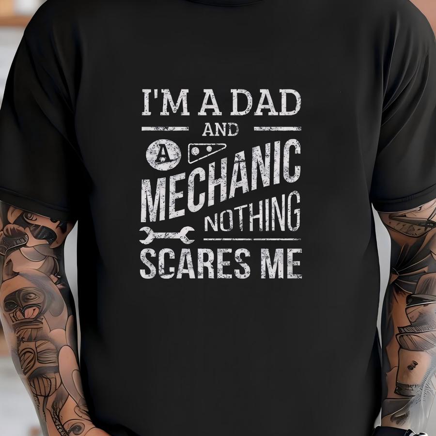 Dad Mechanic Funny T Shirt Fathers Day Gift Car Mechanic Tee Shirt T-shirt