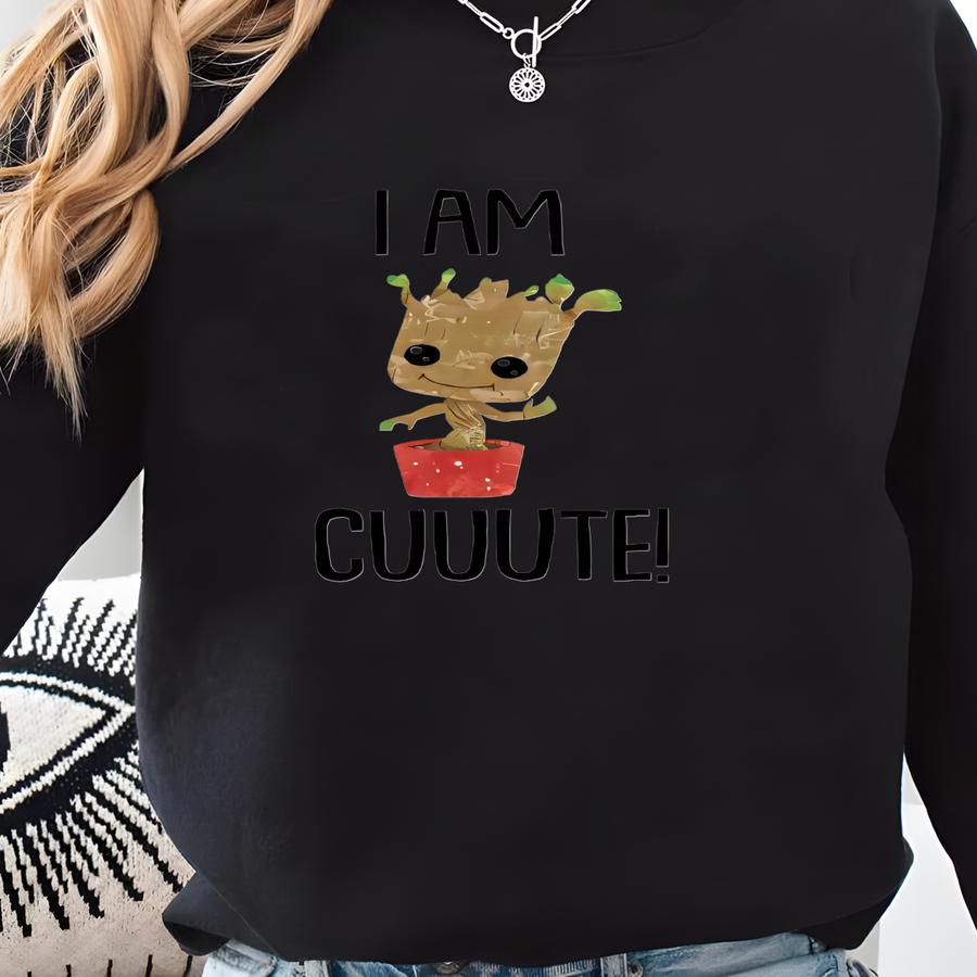 I Am Cuuute ® - Groot Baby Clothes - Baby Shower Gift - Unisex Baby Bodysuit- Baby Funny Sweatshirt