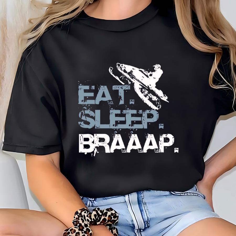 Eat Sp Braaap Snowmobile Shirt: Winter Sports Gift T-shirt
