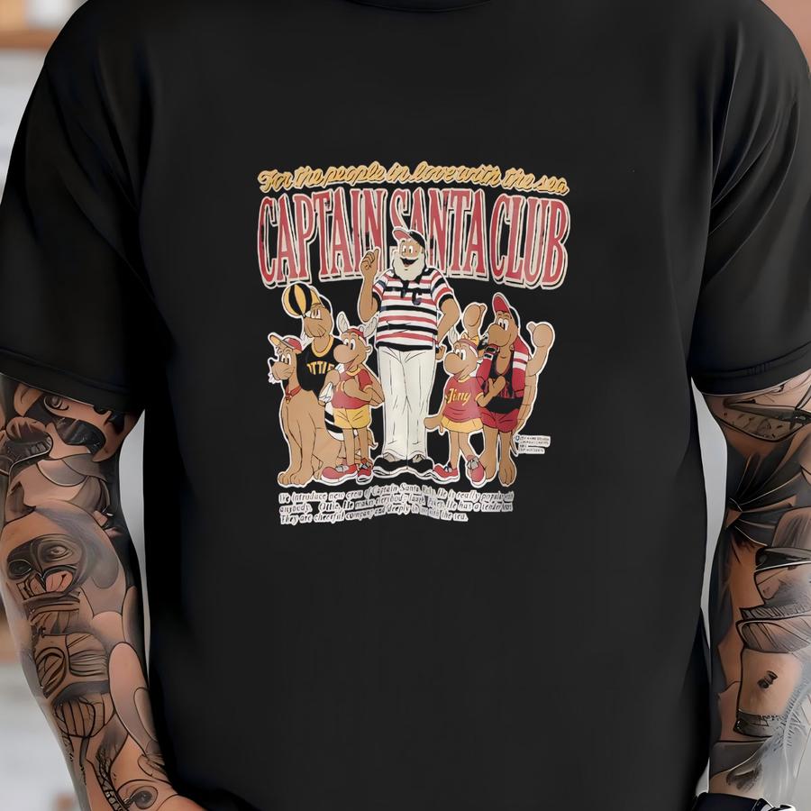 Vintage 1985 Captain Santa Yatch Club Sweatshirt Size Large / 80s Hawaii Beach Joy Mark Design Captain Fantastic 80s Pullover / Crewneck T-shirt